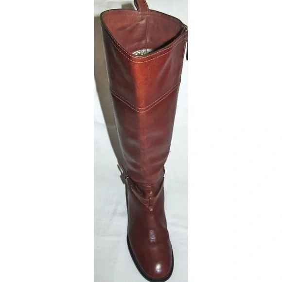 Tory Burch Brita Brown Leather Knee High Tall Riding Boots Womens Size 7 - Picture 3 of 11